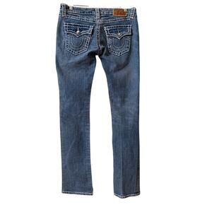 Vintage True Religion Womens Jeans *28 Made USA Flap Pocket Y2K straight Grunge
